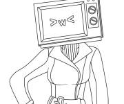 Coloriage Profil TV Woman