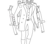 Coloriage Skibidi avec plusieurs armes
