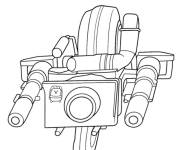 Coloriage Skibidi drone de guerre
