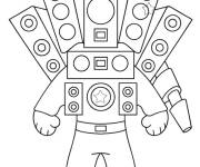 Coloriage Skibidi speaker robot