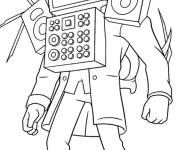 Coloriage Skibidi Titan speaker Homme