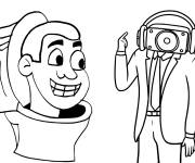 Coloriage Skibidi Toilet contre Speaker Woman