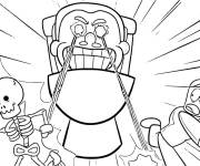 Coloriage Skibidi Toilet en col&egrave;re