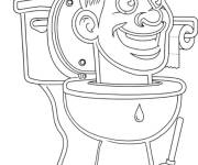Coloriage Skibidi Toilet en silhouette