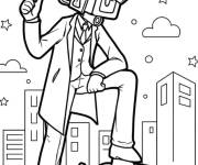 Coloriage Skibidi Toilet en ville