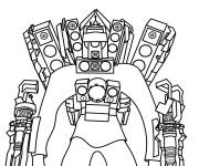 Coloriage Skibidi Toilet Haut-parleur Titan