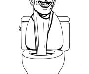 Coloriage et dessins gratuit Skibidi Toilet hilariant à imprimer