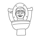 Coloriage Skibidi Toilet lunettes