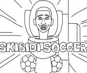 Coloriage Skibidi Toilet Soccer