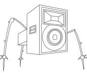 Coloriage Speaker Strider de Skibidi Toilet