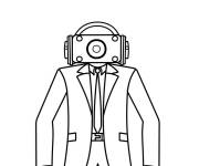 Coloriage SpeakerMan arm&eacute; des couteux