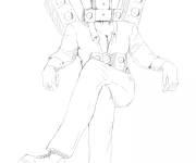 Coloriage Speakerman assis confortable