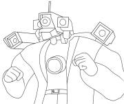 Coloriage Titan Cam&eacute;raman Skibidi multiverse