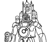 Coloriage Titan Clock Man
