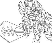 Coloriage Titan ClockMan avec son &eacute;p&eacute;e