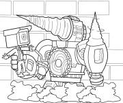 Coloriage Titan Drillman avec Cameraman