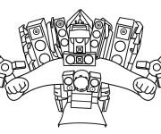 Coloriage Titan speakerman en vecteur