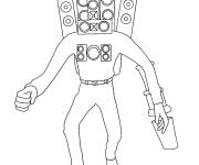 Coloriage Titan Speakerman pour maternelle