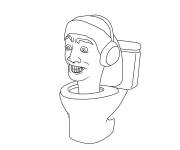 Coloriage Toilette Skibidi en miniature