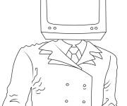 Coloriage TV Man