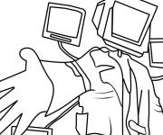Coloriage TV Man
