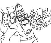 Coloriage Zombie Speaker Man
