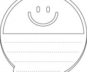 Coloriage Smiley et Texte
