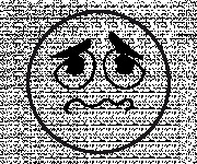 Coloriage Smiley Inquiet