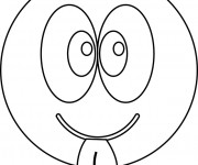 Coloriage et dessins gratuit Smiley Insolent à imprimer