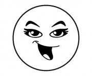 Coloriage Smiley Maquillage princesse