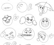 Coloriage et dessins gratuit Smiley pour téléchargement à imprimer