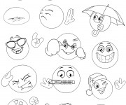 Coloriage et dessins gratuit Smiley pour téléchargement à imprimer