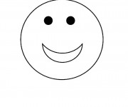 Coloriage Smiley rigolo maternelle