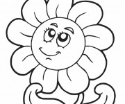 Coloriage Smiley Rose