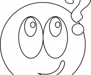 Coloriage et dessins gratuit Smiley se demande à imprimer