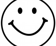 Coloriage et dessins gratuit Smiley sourire facile à imprimer