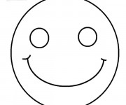 Coloriage Smiley sourit