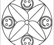 Coloriage Smiley stylisé