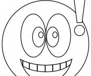 Coloriage et dessins gratuit Smiley surpris à imprimer