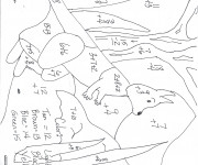 Coloriage Addition Animaux au crayon