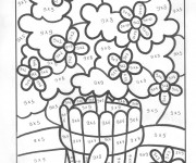 Coloriage Multiplication Vase de Fleur