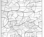 Coloriage Soustraction au crayon