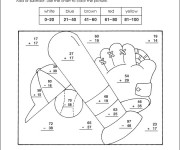 Coloriage Soustraction Baseball