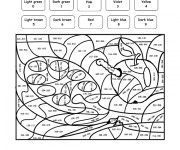 Coloriage Soustraction et couleur &agrave; compl&eacute;ter