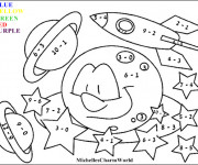 Coloriage Soustraction et Universe
