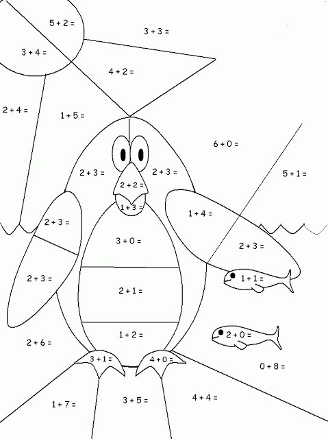 Coloriage et dessins gratuits Soustraction Pingouin à imprimer
