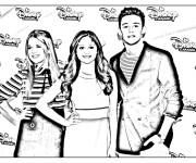 Coloriage Les personnages principaux de Soy Luna de Disney