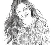 Coloriage et dessins gratuit Portrait de Luna Valente à imprimer