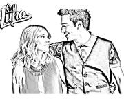 Coloriage Scène de Soy Luna pour les amoureux