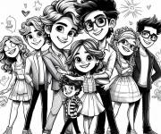 Coloriage Tous les personnages de Soy Luna